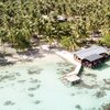 French Polynesia, Fakarava Atoll, beach, aerial view