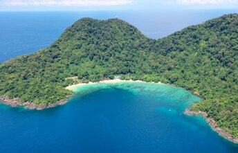 Malaysia, Tenggol island, aerial view