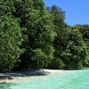 Palau, Ulong island, beach, view from water