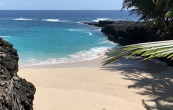 Sao Tome and Principe, Rolas island, Battery Beach