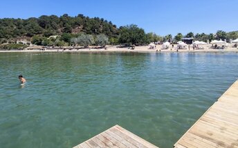 Turkey, Marmara Adasi island, Abrouz beach